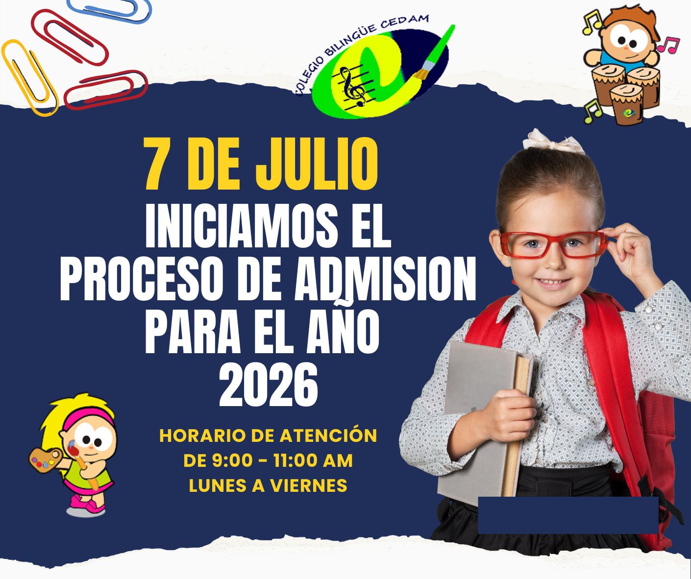 6 de junio inician admisiones